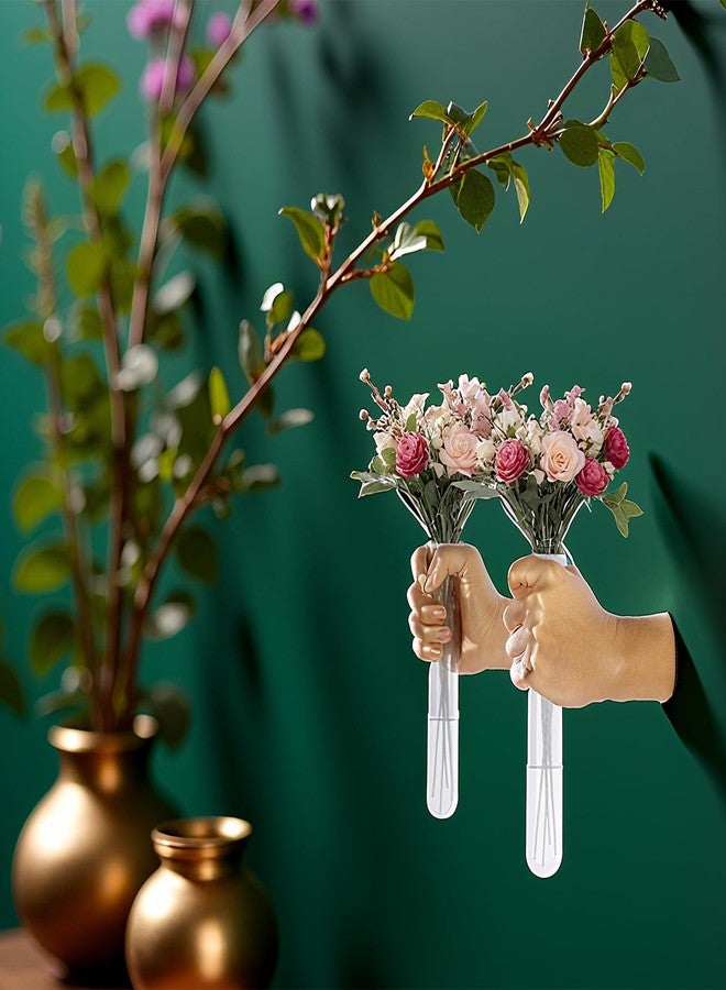 SHENGTIAN 2Pcs Resin Wall-Mounted Hand Test Tube Vase | Gold Wall Decor, Wall Vase & Art, Home Decor, Maximalist Decor & Unique Wall Decor, Wall Planter for Living Room, Entryway & Office, Plant Holder - Image 4